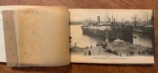 Vintage French Postcard Book Souvenir Saint Nazaire Late 1800’s/early 1900’s?