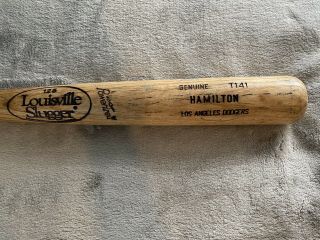 1991 Jeff Hamilton Signed Game Cracked Bat Los Angeles Dodgers Pine Tar
