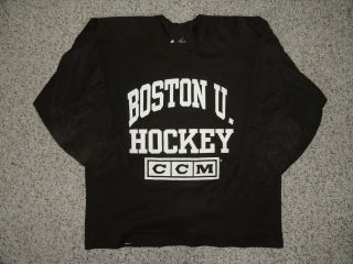 Boston University Bu Hockey Practice Jersey - 5 - Ncaa Not Game Worn Brown