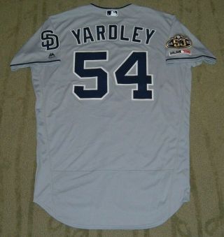 San Diego Padres Eric Yardley Game Issued Un Worn 