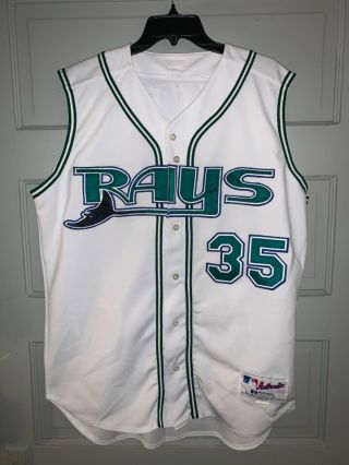 Tampa Bay Rays Hector Luna Authentic Baseball Jersey Sz.  46