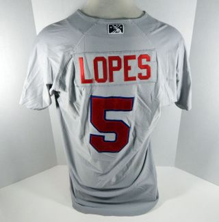 2018 Buffalo Bisons Timmy Lopes 5 Game Grey Jersey