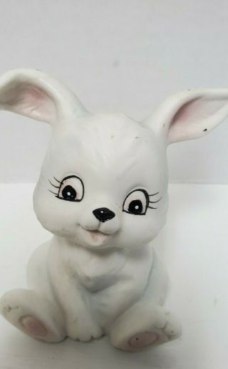 Vintage Homco Porcelain Bunny Figurine - 1458 - White Easter Bunny