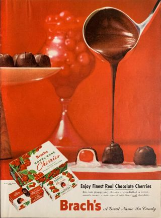 Vintage 1955 Royal Anne Chocolate Covered Cherries Print Ad Advertisement