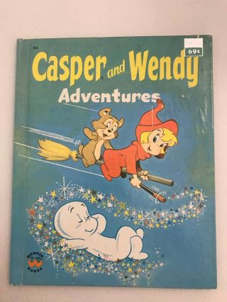 Vintage 1977 Wonder Book Casper And Wendy Adventures Children 
