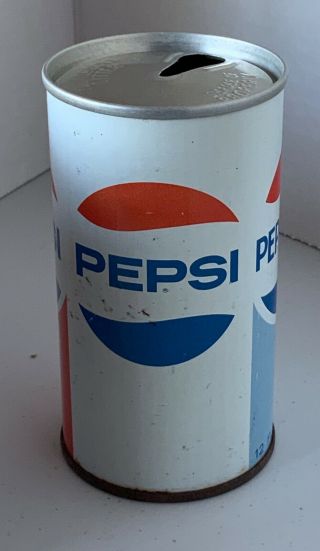 1970 ' s Vintage Pepsi Cola Can Soda Pop Steel 12oz Pull Tab Top Empty 2