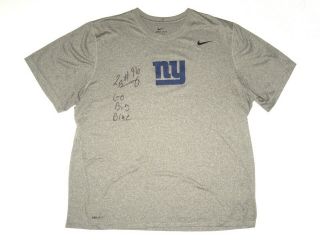 Jay Bromley Training Worn & Signed Official Gray York Giants Nike 2xl Shirt