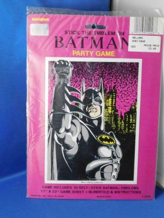 Vintage Batman Birthday Pary Game Cc Comics Old Stock Zellers