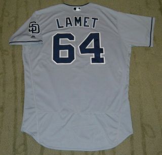 San Diego Padres Dinelson Lamet Game Issued Un Worn 2018 Jersey W/mlb Hologram