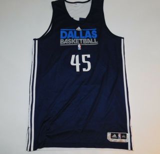 Game Worn Team Issued 2012 Dallas Mavericks 45 Nba Summer Practice Jersey 3xl