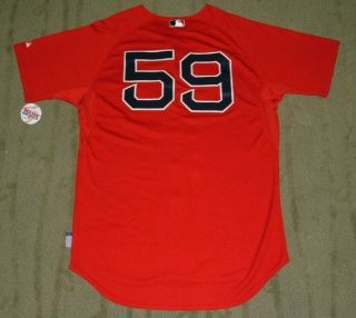 BOSTON RED SOX TOMMY LAYNE GAME WORN 2014 ALTERNATE HOME JERSEY (YANKEES) 3