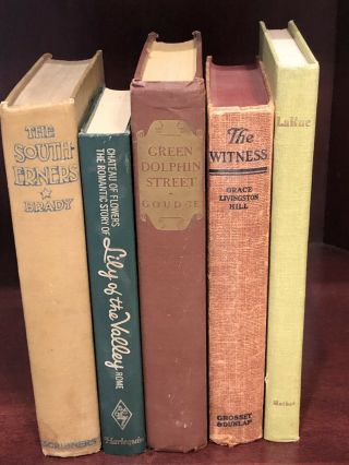 5 Vintage Hardcover Books Including Southerners (1903) & The Witness (1945)