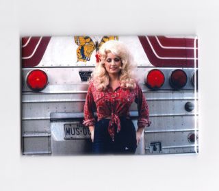 Dolly Parton / Tour Bus - 2 " X 3 " Fridge Magnet (vintage Country Music Poster)