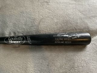 1991 Wayne Kirby Rookie Signed Game Bat Cleveland Indians Great Use