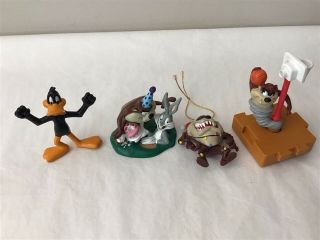 4 Vintage Tazmanian Devil Bugs Bunny,  Daffy Duck Toy Figurine Plastic (r13 - 19)