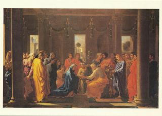 Sacrament Of Marriage 1647 Paint By Nicolas Poussin 1993 Vintage Postcard Art