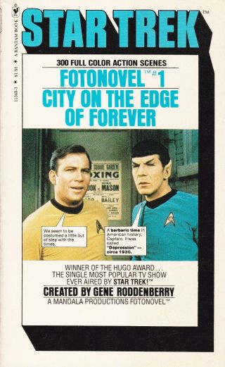 Star Trek Fotonovel 1 City On The Edge Of Forever 1977 Vintage Pb (1018)
