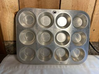 Vintage Chilton Ware Aluminum 12 Cup Muffin Cupcake Pan 604
