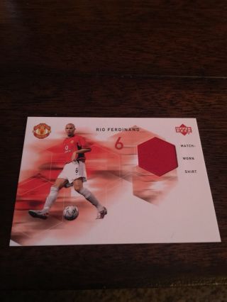 Rio Ferdinand 2002 Upper Deck Manchester United Jersey Swatch Trading Card
