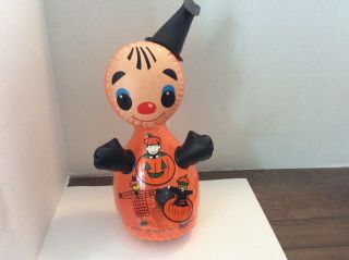 Vintage Halloween Blow Up Inflatable Made In Taiwan 12 Inches