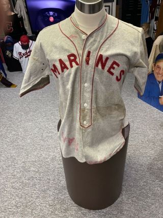 Vintage Military Baseball Uniform Marines Jersey Size 40