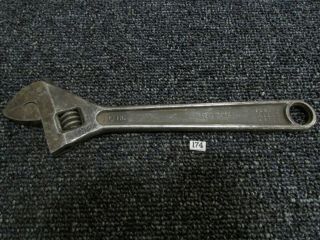 Vintage Proto 10 " Crescent Adjustable Wrench Black Oxide 710 - S Usa Mechanic Tool