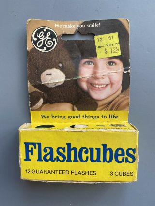 Ge Flash Cube 3 Cubes 12 Flashes Vintage Flash Camera Magic