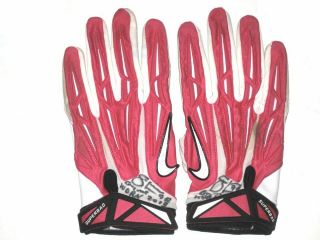 Sean Lissemore San Diego Chargers Game Worn Breast Cancer Awareness Nike Gloves