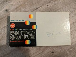 Vintage Rca Color Tv Troubleshooting Pict - O - Guide 1957 Hardcover Book