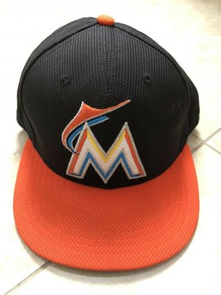 Christian Yelich Game 2014 Miami Marlins Hat Mlb Milwaukee Brewers