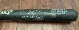Devin Mesoraco 2010 Afl Game Cracked Bat Autograph Signed Reds Mets