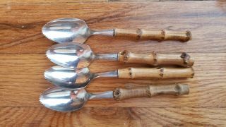 4 Vintage Collectible Grapefruit Spoons 6 " Breck 