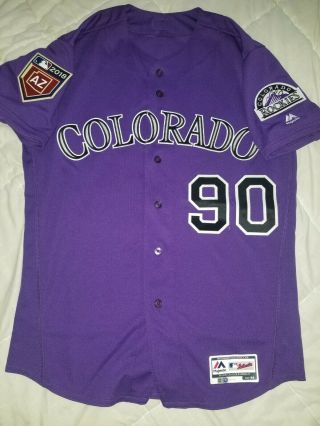 2018 Team Issued Majestic Colorado Rockies Spring Training Jersey 90 Size 44
