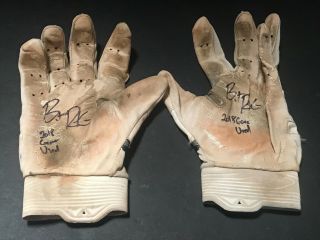 Brent Rooker Minnesota Twins Autographed Signed 2018 Game Batting Gloves B