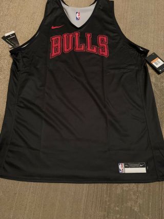 Bnwt Authentic Team Issued Men’s Nike Chicago Bulls Practice Jersey Size 2xl,  2