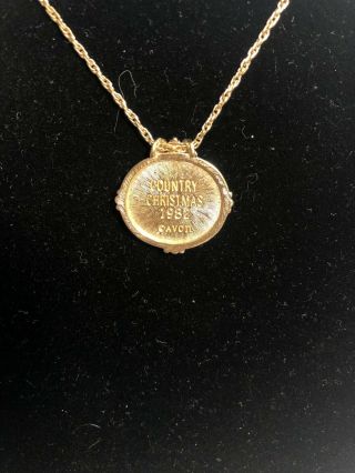 Vintage Avon Country Christmas Necklace 1982 Gold Tone Jewelry 2