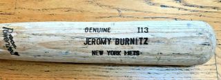 Jeromy Burnitz (mets) 1993 Rookie Louisville I13 Game Bat/ By J.  Kent