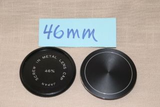 2 Vintage 46mm Metal Screw - In Front Lens Caps,  Screw - In,  Japan,  46mm Lens Cap