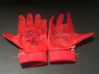 Brent Rooker Minnesota Twins Autographed Signed 2018 Game Batting Gloves H
