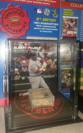 Albert Pujols Stl Cardinals 2007 Mounted Memories Game Dirt Display Case
