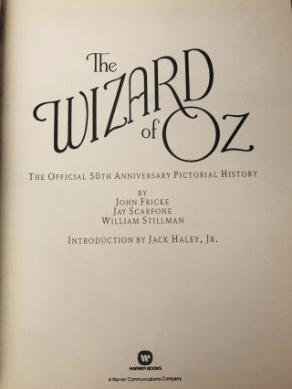 Vintage 1991 OFFICIAL 50TH ANNIVERSARY Pictorial History Book The Wizard Of Oz 3