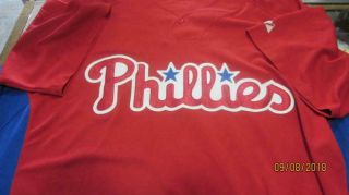 Erik Kratz Philadelphia Phillies 2010 Authentic BP Game Jersey MLB Auth 2