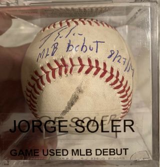 Jorge Soler Cubs Royals Autographed Game Mlb Debut Baseball Psa Mlb Auth