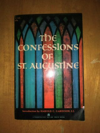 The Confessions Of St Augustine Vintage Paperback Stained Glass Cover