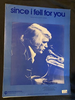 Charlie Rich Since I Fell For You Sheet Music Vintage Country Western
