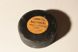 Vintage National Hockey League Nhl 50s Official Game Puck Viceroy Ltd Canada M15