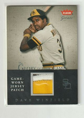 2004 Fleer Greats Glory Of Their Time Dave Winfield Game - Worn Jersey Patch