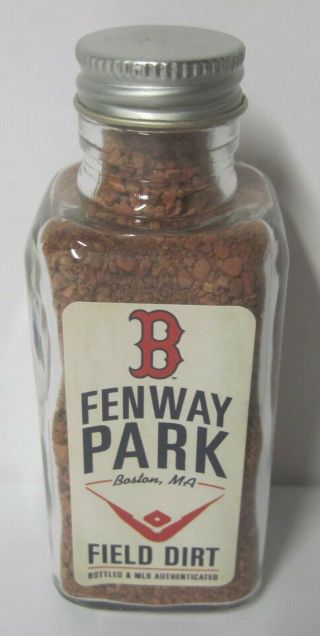 Boston Red Sox Fenway Park Bottle Of Field Dirt Bottled & Mlb Authenticated