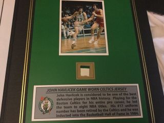Vintage John Havlicek Game Worn Celtics Jersey Piece