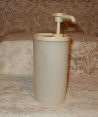 Tupperware Vintage Hand Soap/lotion Dispenser,  Almond/sheer (1791)